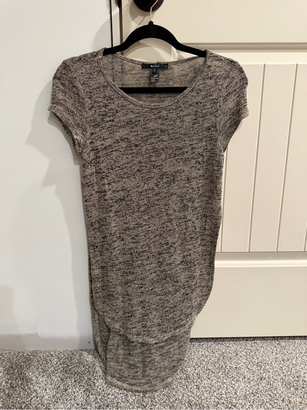 Papaya Heathered Gray Knit Shift Top